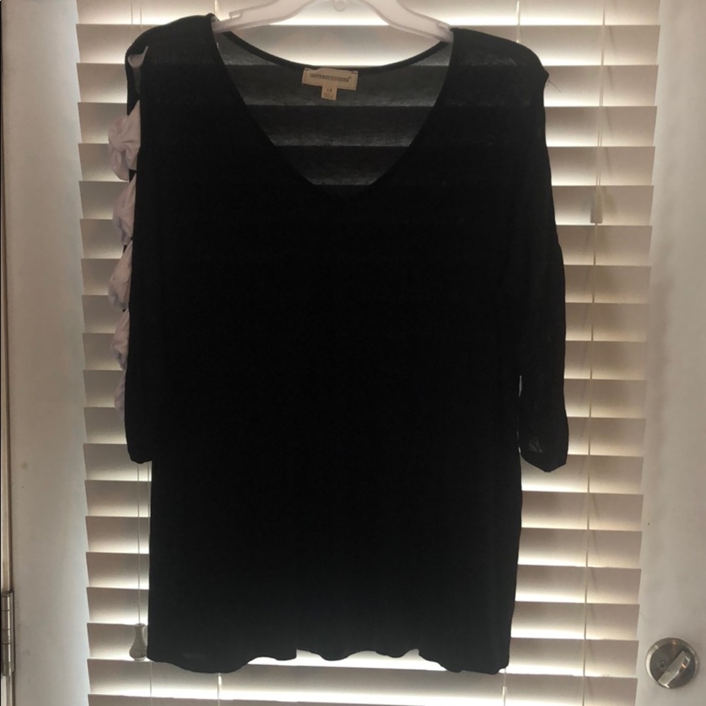 Black and white blouse
